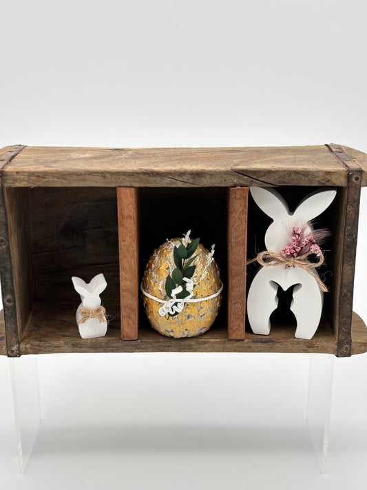 Raysin Hasen mit Trockenblumen & Juteband – 2er Set