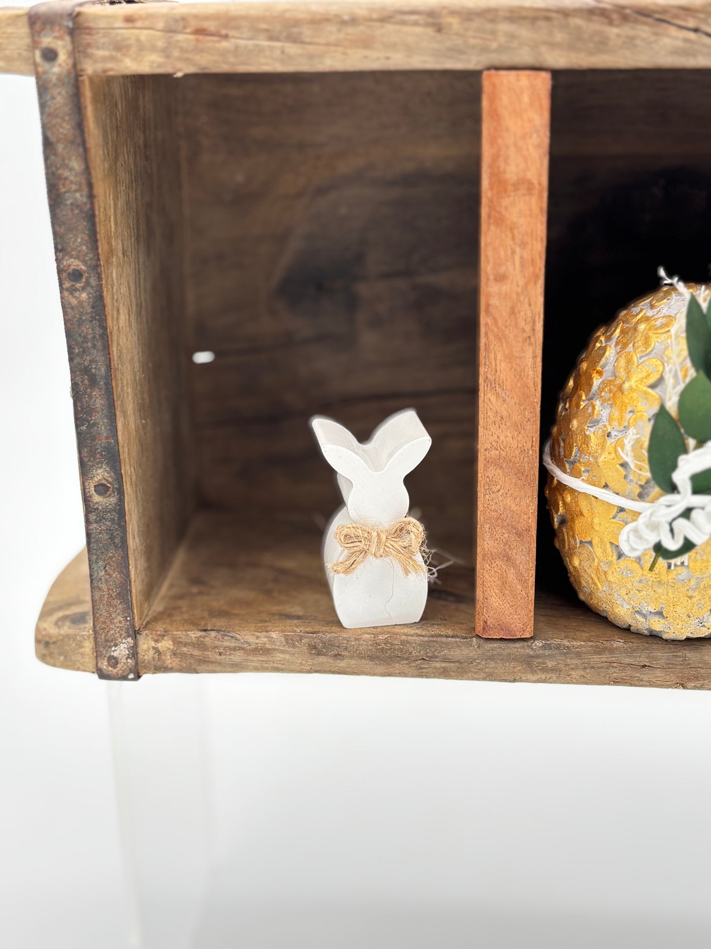 Raysin Hasen mit Trockenblumen & Juteband – 2er Set